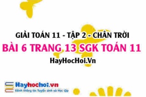 Bài 6 trang 13 Toán 11 tập 2 Chân trời sáng tạo